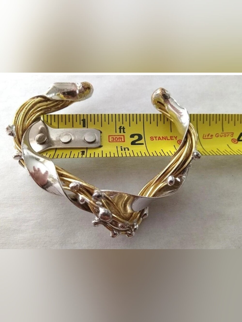 Allen Jacobsen Signed 1997 Modernist Cuff Bracelet